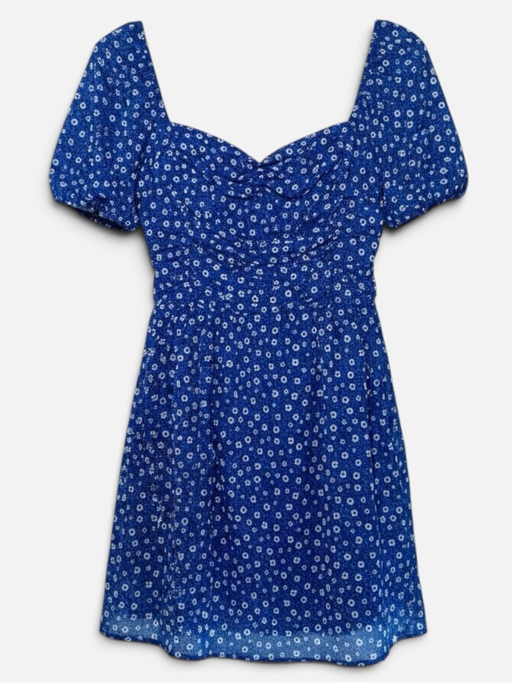 Blue Rain by Francesca's Ditsy Floral Puff-Sleeve Mini Dress | Girls XS